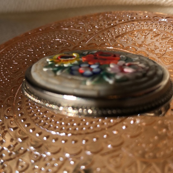 Vintage Micro Mosaic Floral Brooch - Picture 3 of 7